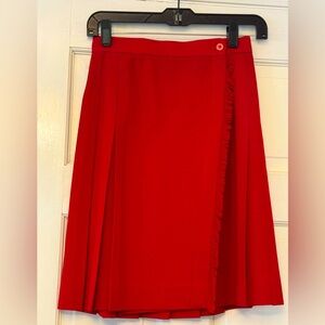 Talbots Vibrant Red A-Line Skirt